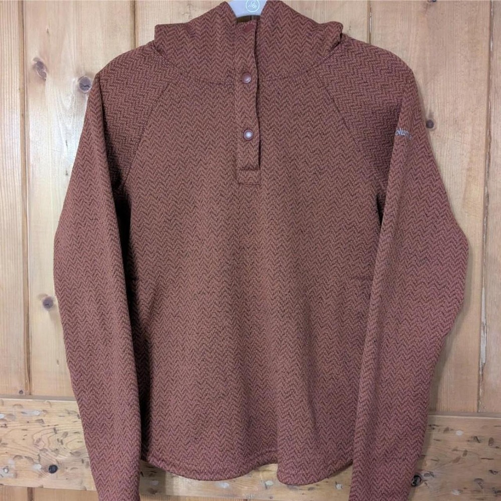 Columbia burnt orange quarter zip fleece Size S
